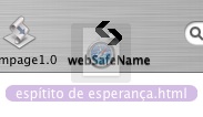 Web safe name screenshot on dropping