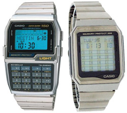 Tiny user input mechanism on Casio watches