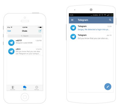 Telegram for iOS and Android