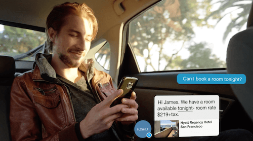 Facebook Messenger presentation: booking a hotel room on the go