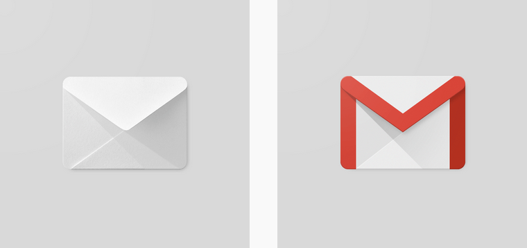 How the Gmail icon was derived from a conventional envelope