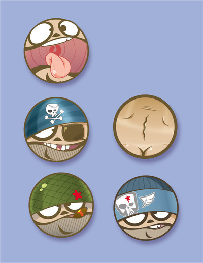 Pins, Badges and Buttons - buttons by ~scrape