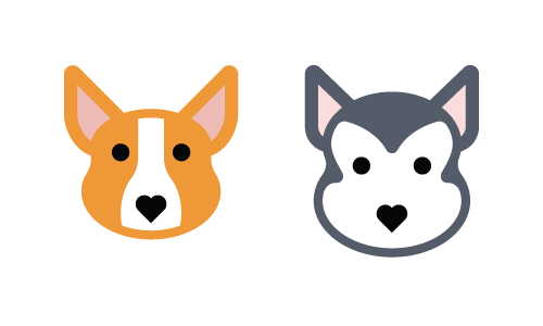 orgi and Siberian Husky icons