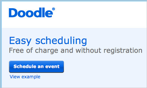Doodle: easy scheduling