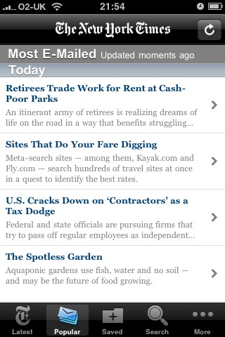 The New York Times iPhone App