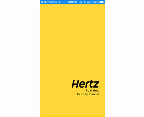 Pauly Ting's prototype for a Hertz Gold mobile app.