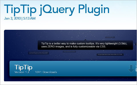 TipTip jQuery Plugin