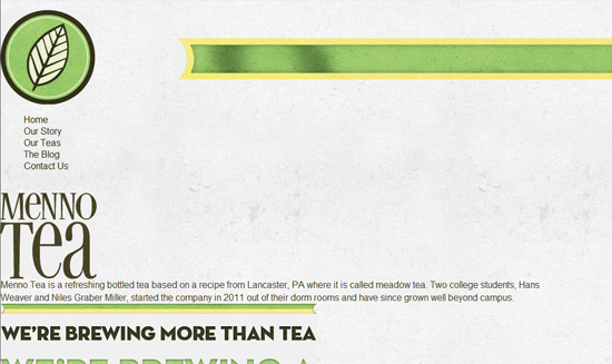 How Menno Tea looks in IE 6