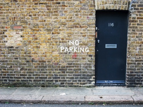 Wayfinding and Typographic Signs - no-parking