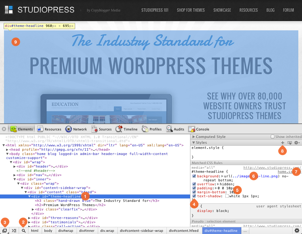 Screenshot Chrome Developer Tools