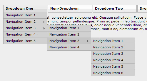 JavaScript Dropdown Menu with Multi Levels