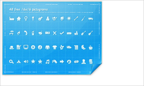 48 free 16×16 pictograms