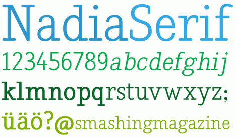 Nadia Serif Freefont