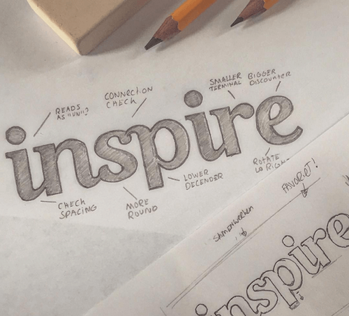 Inspire, hand lettering by Paul von Excite