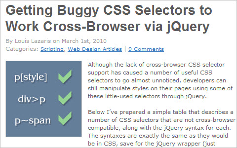 Getting Buggy CSS Selectors to Work Cross-Browser via jQuery