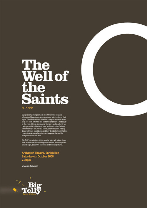 Beauty of Typography - The Well of the Saints A1 poster