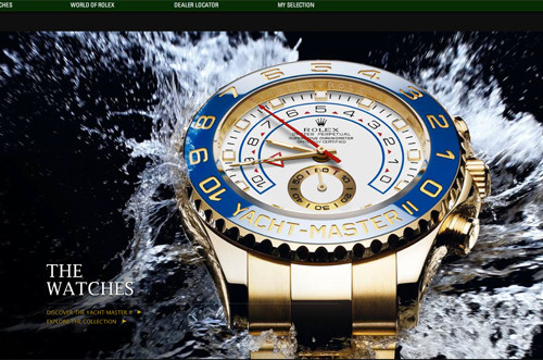 Screenshot, Rolex.com.