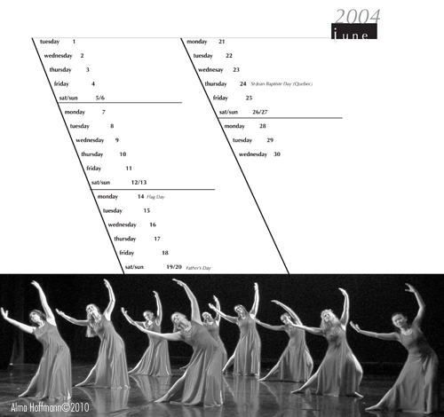 Dance calendar 2004 Alma Hoffmann, ©2010