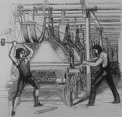 Luddites, frame breaking