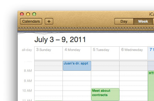 OS X calendar