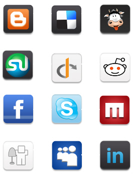 Free High Quality Icon Sets - Gorgeous Mini Social Networking Icon set