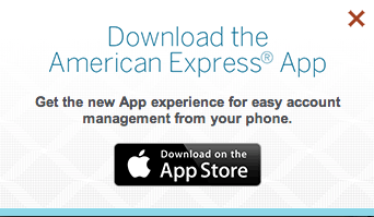 American Express' home page
