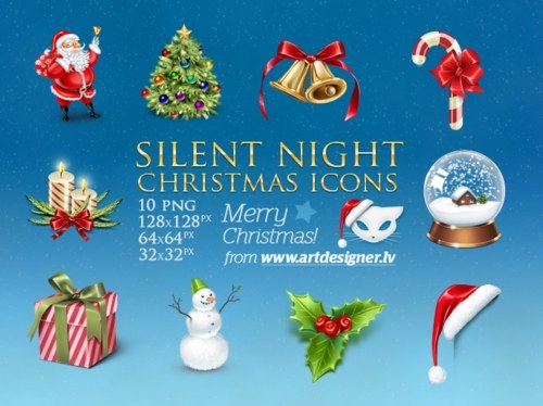 Free High Quality Icon Sets - Silent Night Christmas icons by LazyCrazy on deviantART