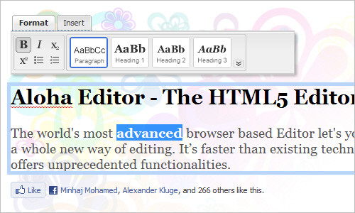 Aloha Editor - The HTML5 Editor