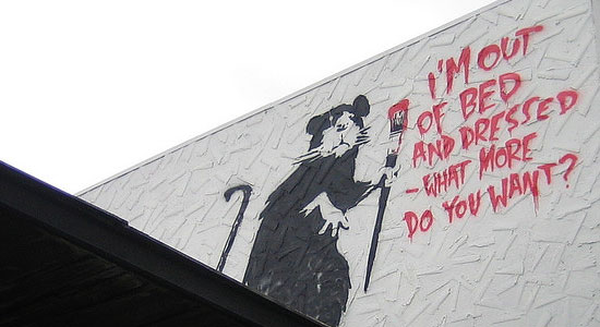 Banksy art.