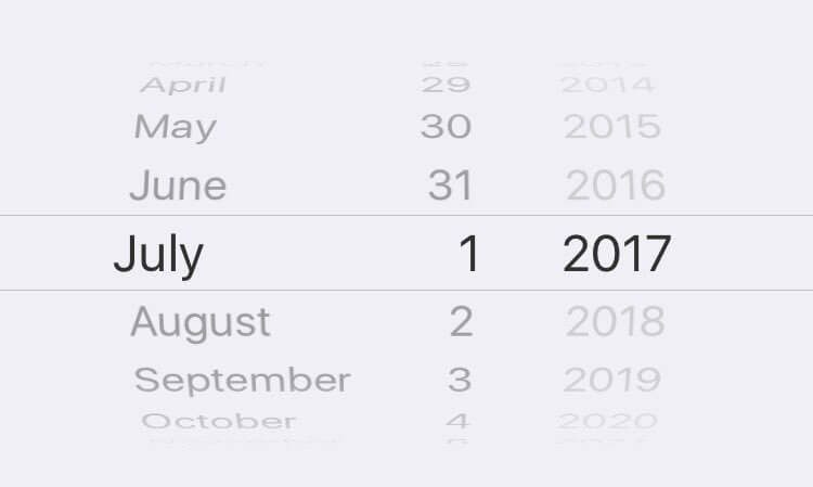 Native iOS Date Picker