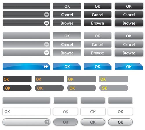 Web Buttons Vector