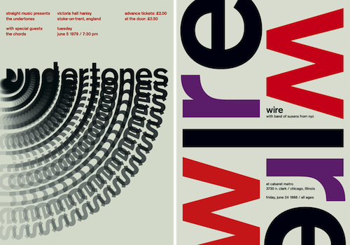 Two Swiss style music posters