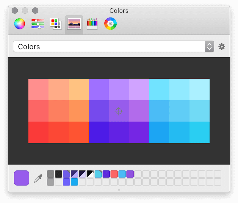 The macOS color picker
