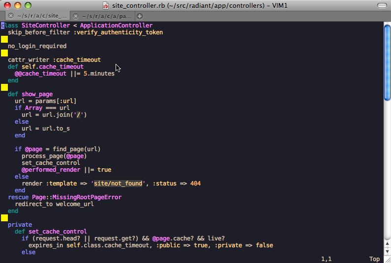 MacVim screenshot