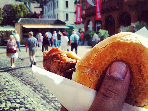 Freiburg market at Münsterplatz.