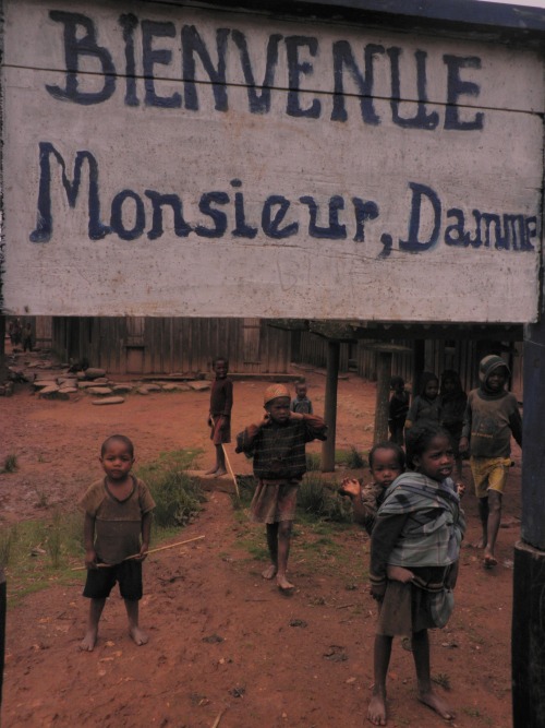 Wayfinding and Typographic Signs - welcome-sign-in-a-malagasy-village
