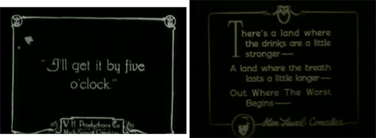 silent film intertitles