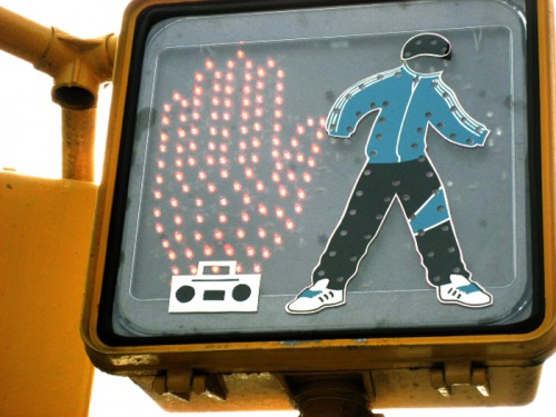 Wayfinding and Typographic Signs - breakdance-dont-walk