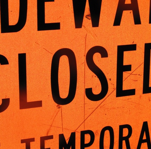 Wayfinding and Typographic Signs - closed-temporarily