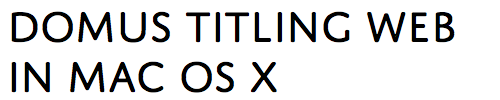 JAF Domus Titling Web in Mac OS X