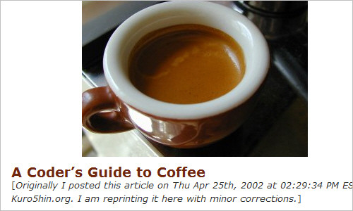 A Coder’s Guide to Coffee