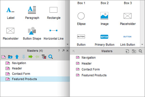 Axure 8 Masters pane