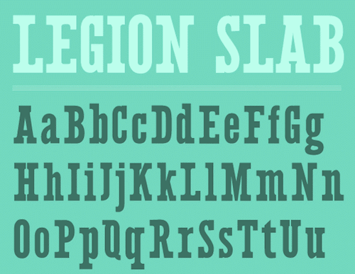 Legion Slab Typeface