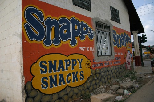 Wayfinding and Typographic Signs - snappy-snacks---post-no-bill