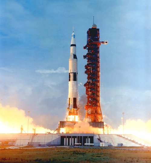 Saturn V rocket lift-off, Apollo 10.