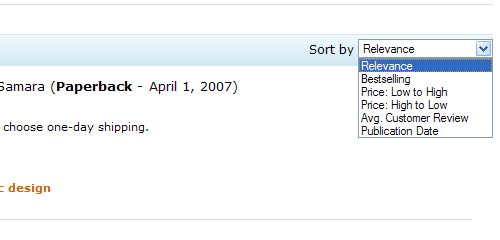 Amazon Sort Option