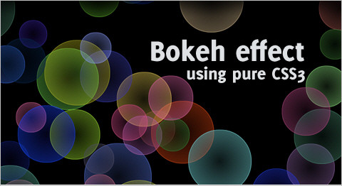 Bokeh effects with CSS3 and jQuery