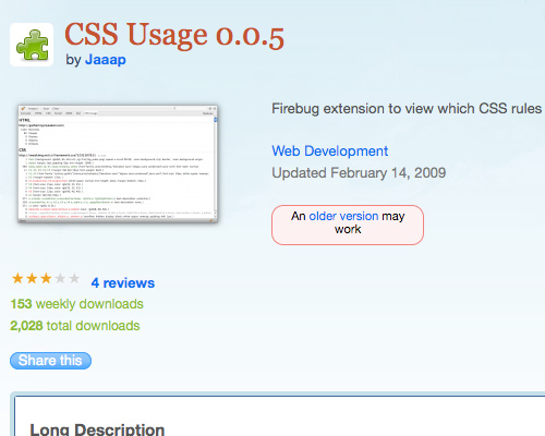 CSS Usage 
