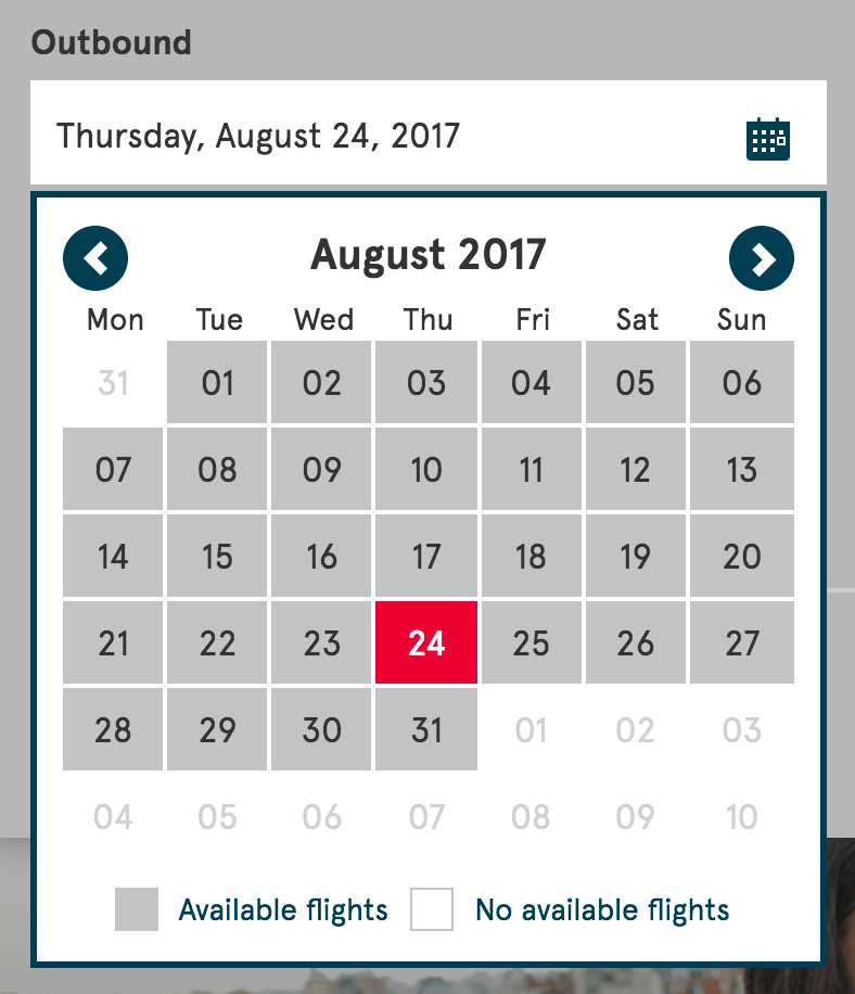 Norwegian airline doesn’t support any manual input. That reduces errors, but every minor change in the input requires prompting a date picker and adjustments in it.