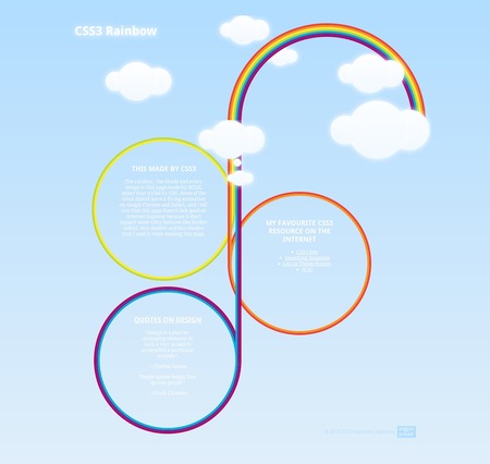CSS3 Designs For Free Download - css3-rainbow-template